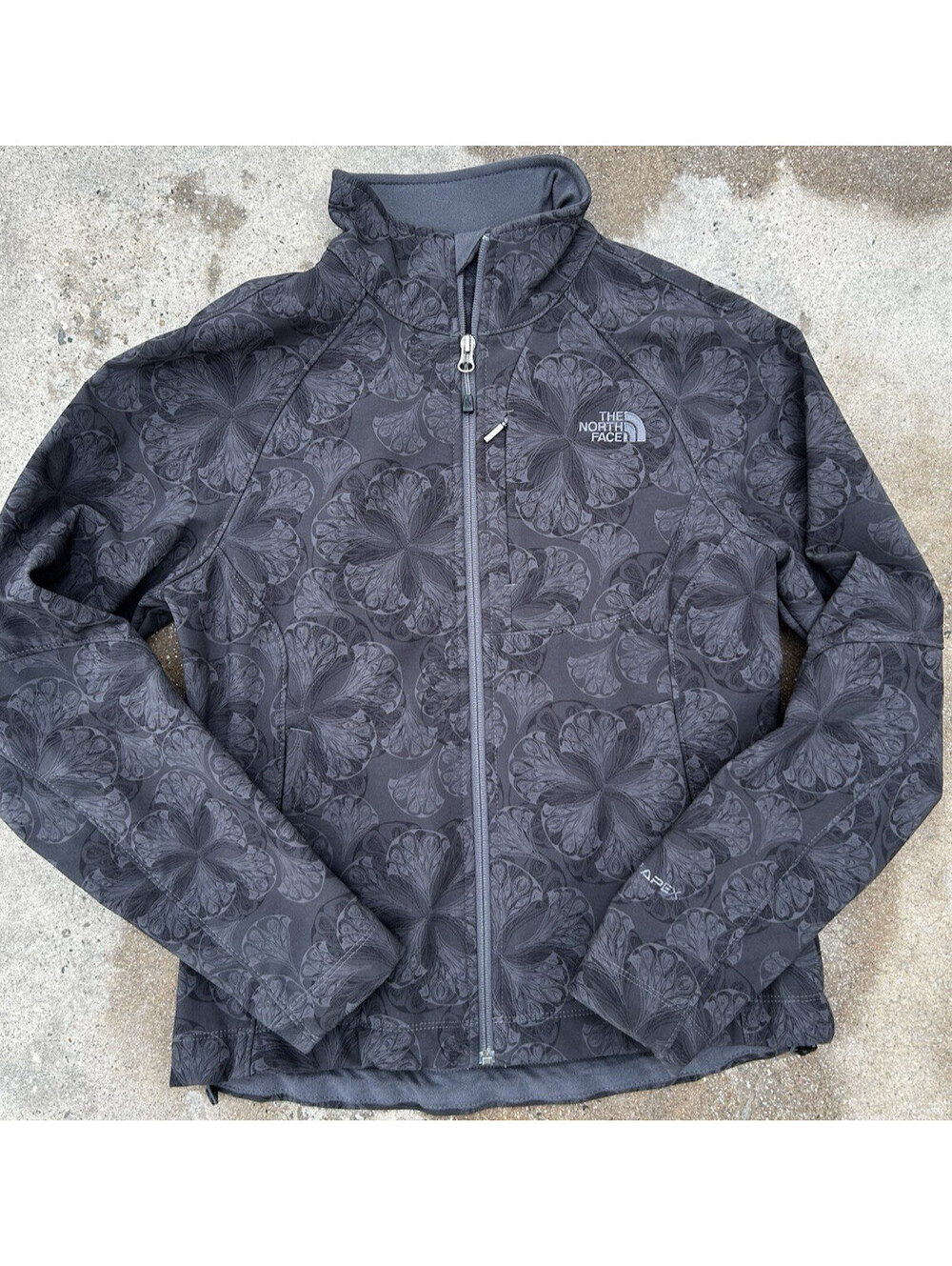 The North Face Apex Bionic Jacket Black Gray Full Zip Soft Shell Jacket S